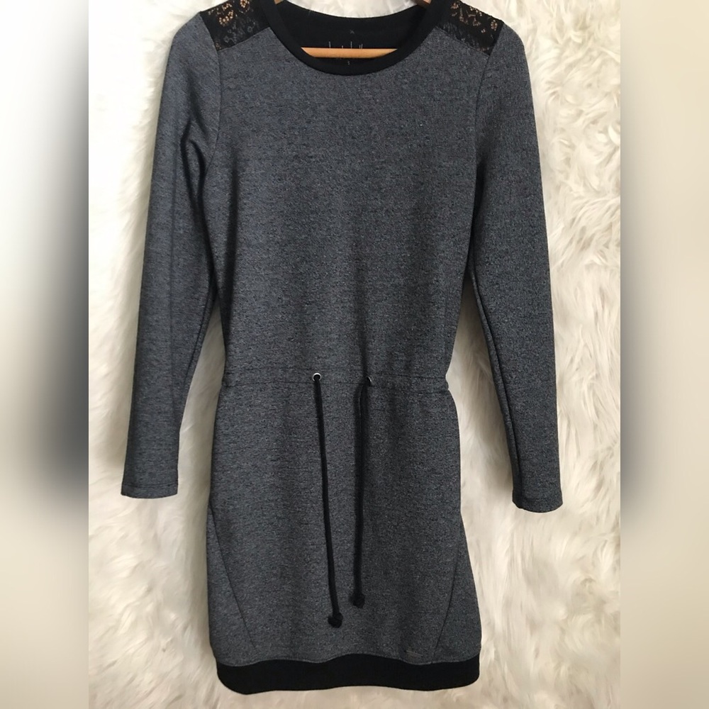 Nicole Miller Heather Gray Sweater Dress